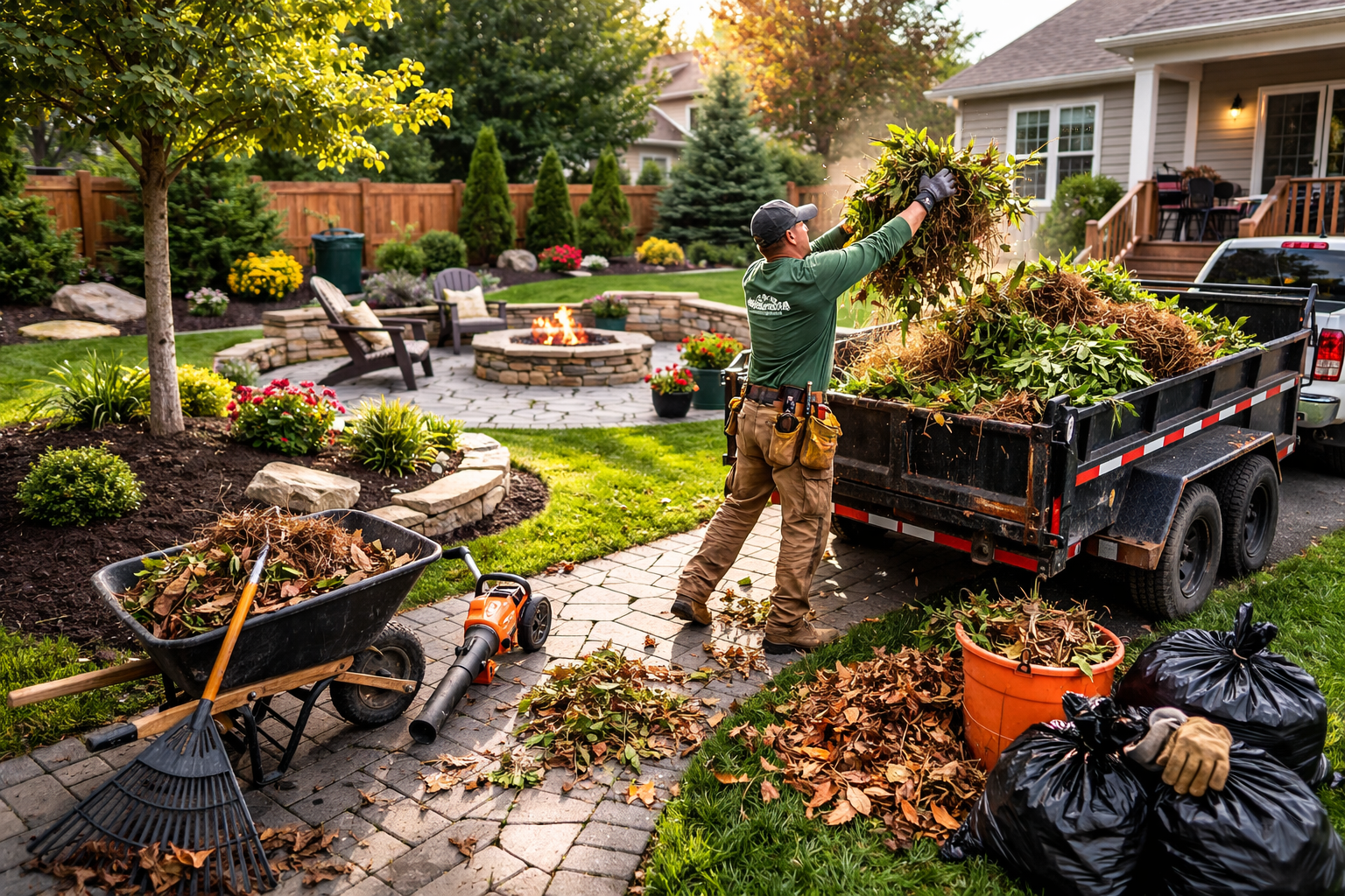 Leaf cleanup service